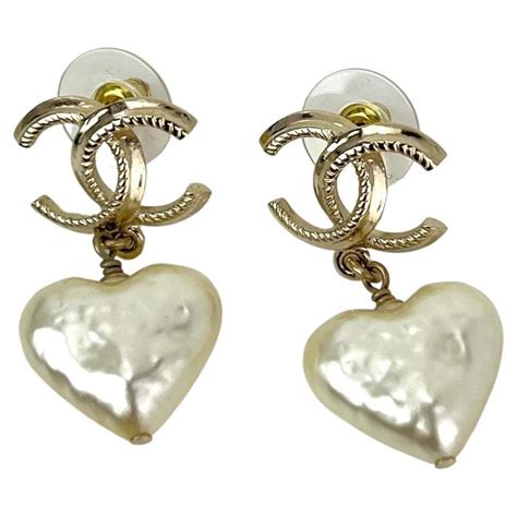 vintage chanel heartdrop pearl earrings|the realreal Chanel drop.